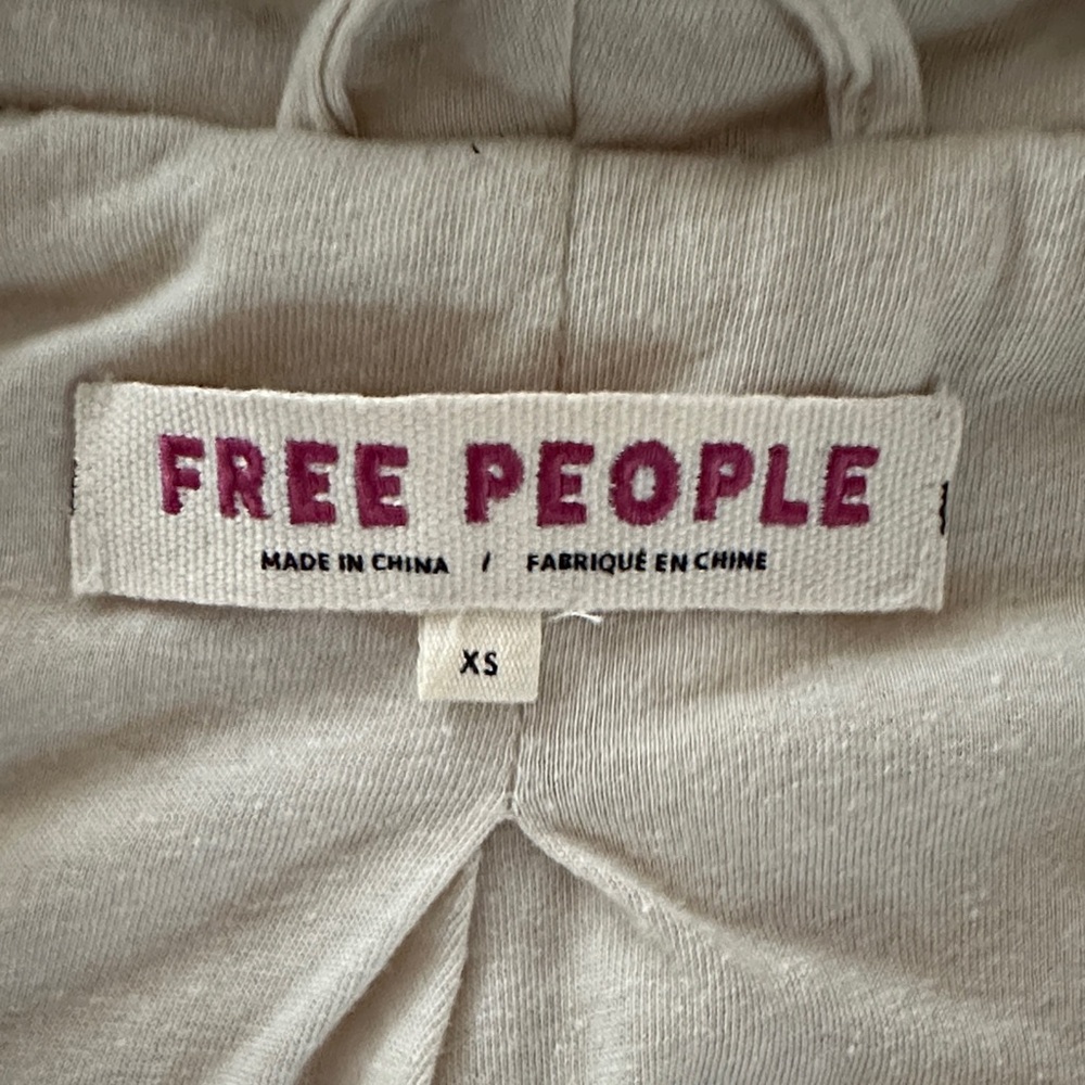 Free People Cream Hooded Teddy Sherpa Jacket - Picture 2 of 5